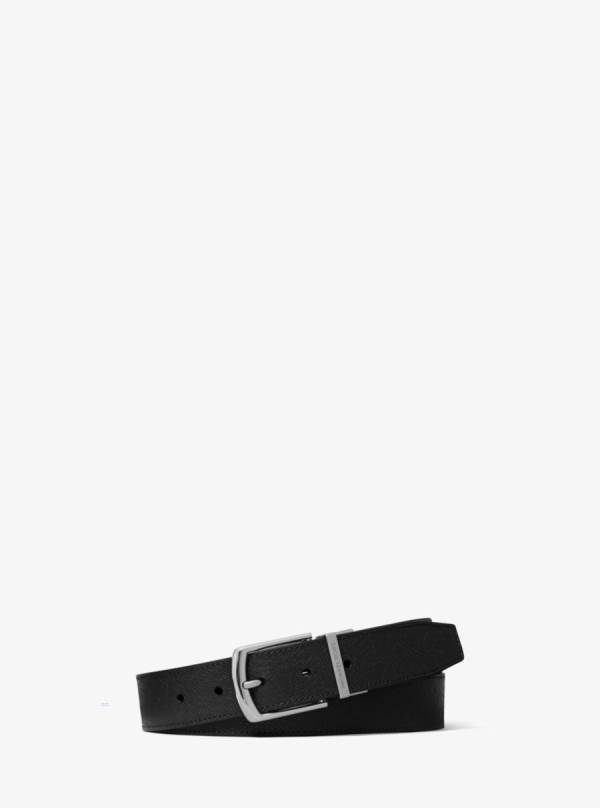 Panske Opasky Michael Kors Crossgrain Leather Siva - Doplnky Michael Kors Akcia | WXUQY-1570